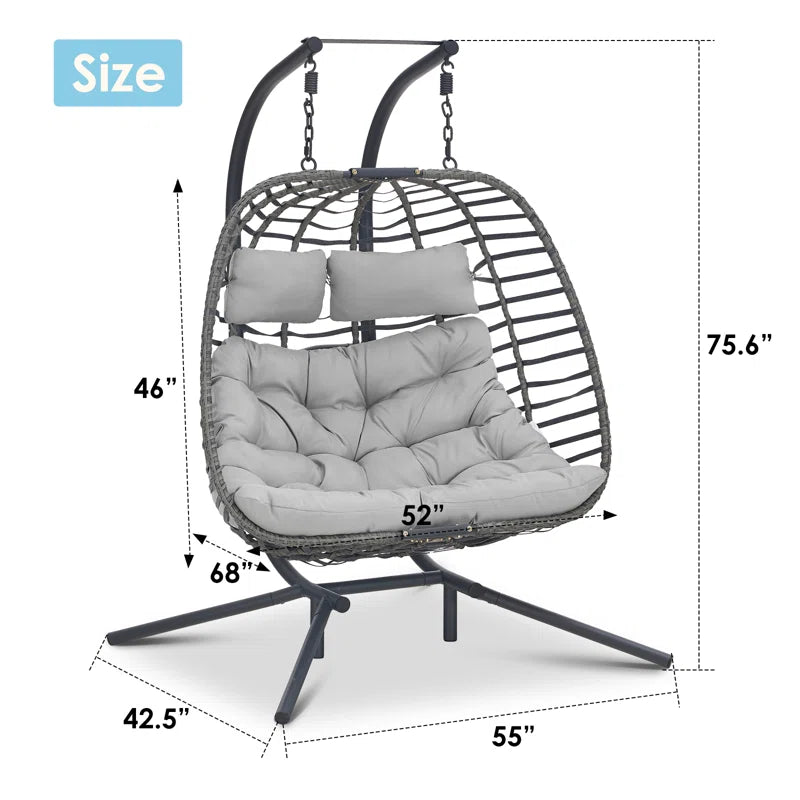 Swing Chair with Stand for 2 Person