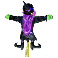 Thumbnail for Halloween Crashing Witch into Tree Halloween Outdoor Decoration 2 Mode with Light Flying Witch Lawn Patio Tree Garden Decoration