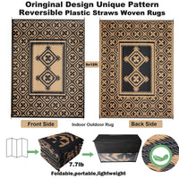 Thumbnail for Rugs 9X12 for Patios Clearance Waterproof Patio Rug Outdoor Plastic