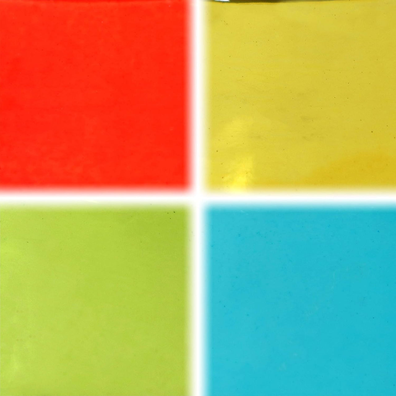 Swirling Metal/Glass Tabletop Torches - Set of 4-1 Blue, 1 Red, 1 Green and 1 Yellow