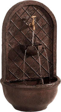 Thumbnail for Messina 26-Inch Outdoor Wall Fountain - Outdoor Water Fountain for Garden, Patio and Balcony - Bronze Finish