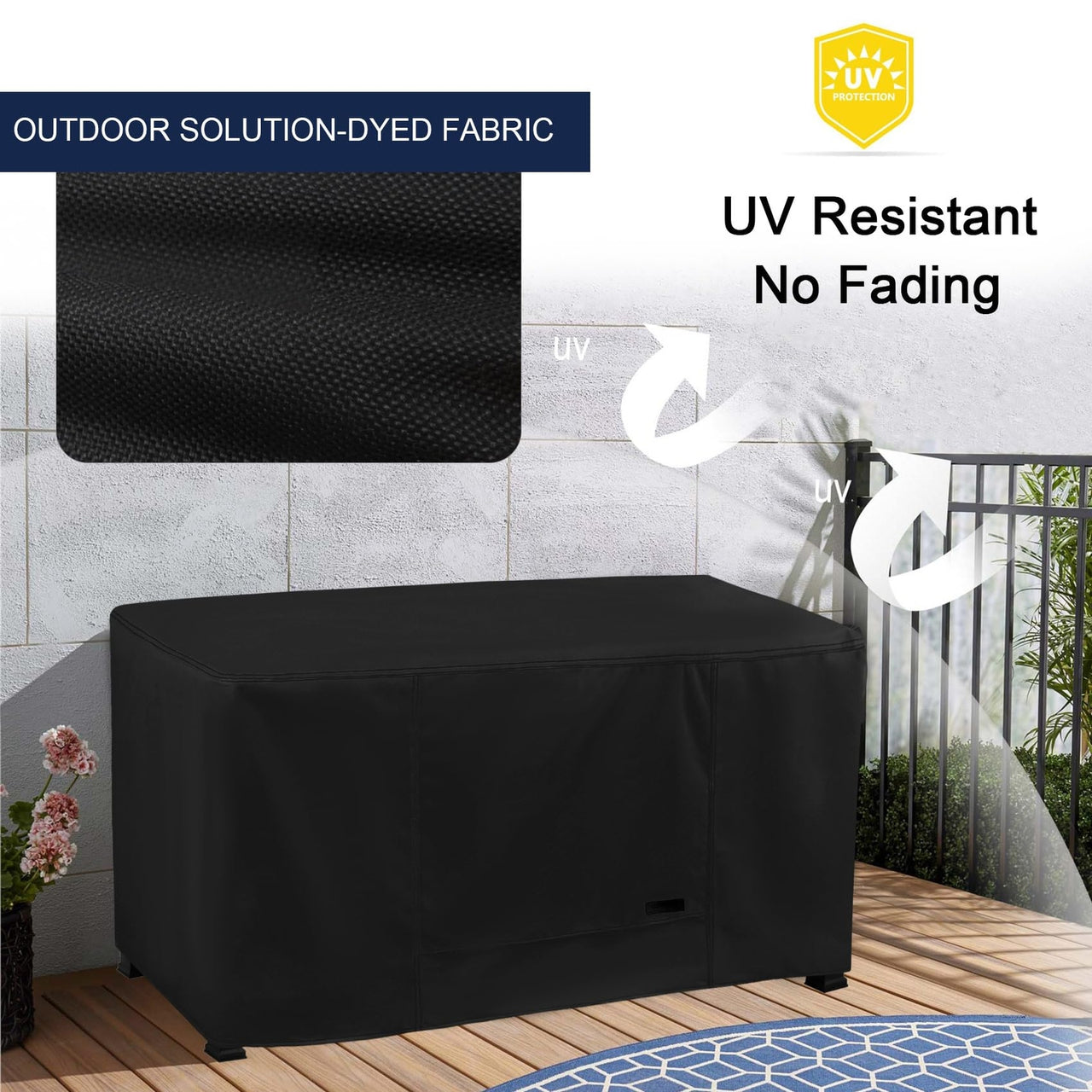 Patio Coffee Table Cover Rectangular Waterproof Outdoor Furniture Small Side ...