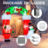 Thumbnail for 8.2Ft Christmas Inflatables Archway with Santa & Snowman, Christmas Arch Blow up Yard Decorations and Built-In LED Lights for Party Indoor, Outside, Garden, Lawn
