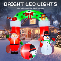 Thumbnail for 8.2Ft Christmas Inflatables Archway with Santa & Snowman, Christmas Arch Blow up Yard Decorations and Built-In LED Lights for Party Indoor, Outside, Garden, Lawn