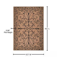 Thumbnail for Kathleen Krem Brown 6 Ft. X 9 Ft. Patio Indoor/Outdoor Patio Area Rug