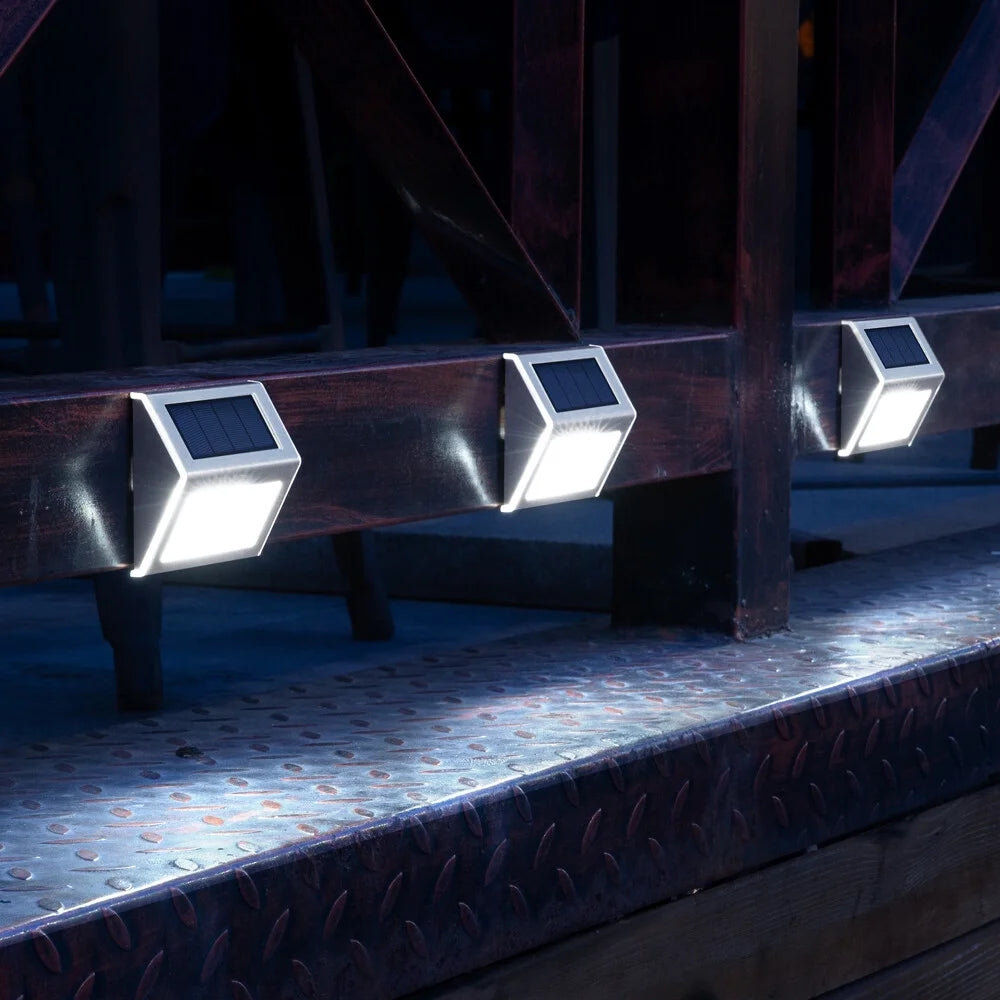Waterproof Deck Lights Stainless Steel and ABS Cool White, 6 Count