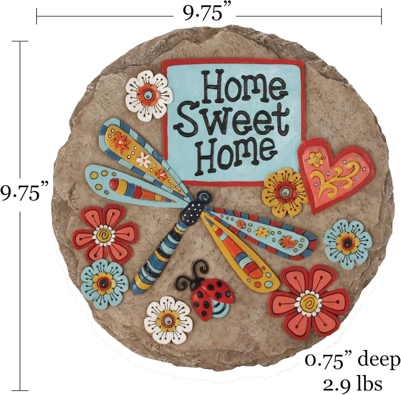 Home Sweet Dragonfly Stepping Garden Stone