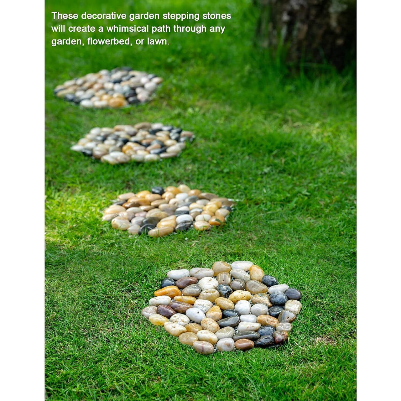 STEPPING STONES River Rock Pavers Pebbles for Garden