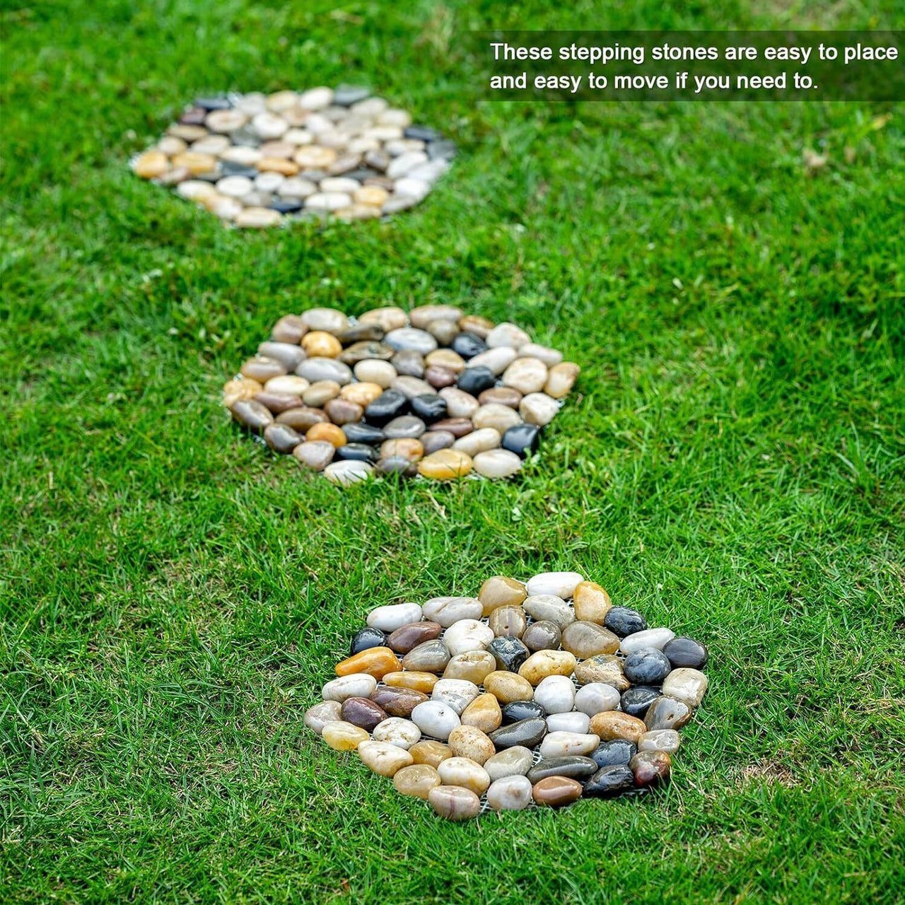 STEPPING STONES River Rock Pavers Pebbles for Garden